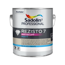 Sadolin Professional Rezisto 7 Antiscuff  - матова зносостійка акрилова фарба для стін, безбарвна, база BC, 2.33 л