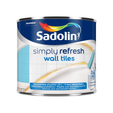 Sadolin Simply Refresh Wall Tiles - напівматова фарба нового покоління «два в одному» для керамічної настінної плитки, біла, база BW, 0.5 л