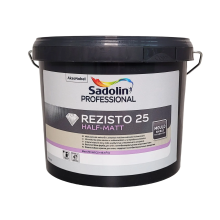 Sadolin Professional Rezisto 25  - напівматова вологостійка акрилова фарба для стін, біла, база BW, 10 л