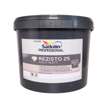 Sadolin Professional Rezisto 25  - напівматова вологостійка акрилова фарба для стін, біла, база BW, 10 л