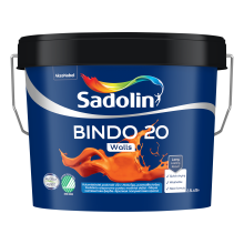 Sadolin Bindo 20 - напівматова емульсійна фарба для стін, біла, база BW, 2.5 л
