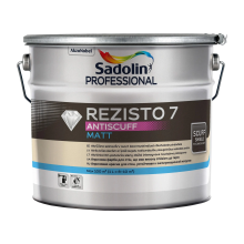 Sadolin Professional Rezisto 7 Antiscuff  - матова зносостійка акрилова фарба для стін, безбарвна, база BC, 9.3 л