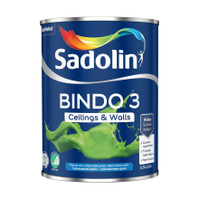 Sadolin Bindo 3 - глибокоматова емульсійна фарба для стін та стелі, біла, база BW,  0.9 л