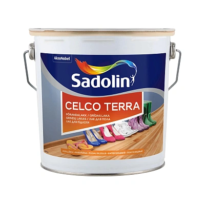Лак для підлоги Sadolin Celco Terra алкідний, напівглянцевий, безбарвний, 2.5 л