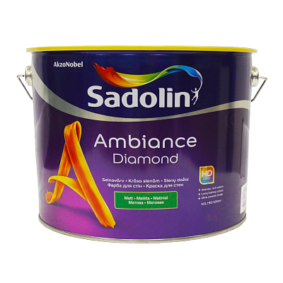 Акрилова фарба Sadolin Ambiance Diamond для стін та стелі, біла, BW, 10 л