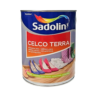 Лак для підлоги Sadolin Celco Terra алкідний, напівматовий, безбарвний, 2.5 л