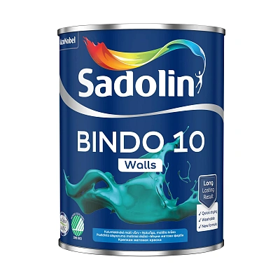 Емульсійна фарба Sadolin Bindo 10 для стін, безбарвна, BC, 0.84 л