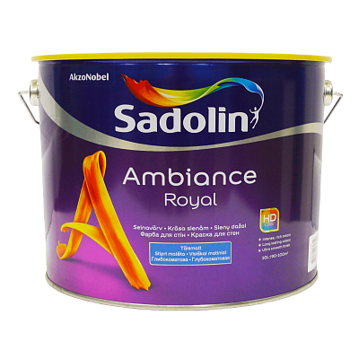 Акрилова фарба Sadolin Ambiance Royal для стін та стелі, безбарвна, BC, 9.3 л
