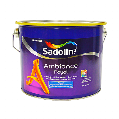 Акрилова фарба Sadolin Ambiance Royal для стін та стелі, біла, BW, 2.5 л